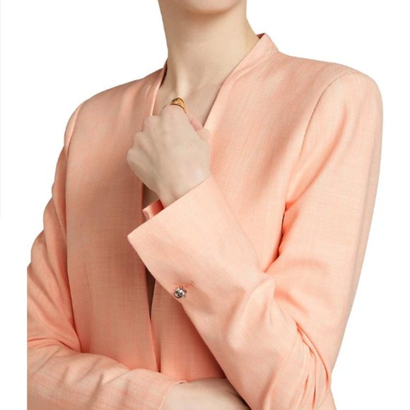 new Derek Lam 10 Crosby  Perez Single-Breasted Blazer in Sherbert 252 - Picture 6 of 9